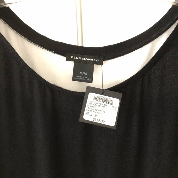 CLUB MONACO - Short Slv Color Blocked Top - NEW - Picture 2 of 4